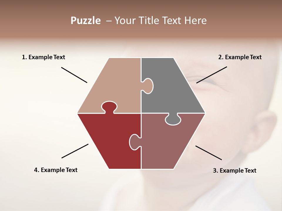A Baby Laughing With His Eyes Closed PowerPoint Template