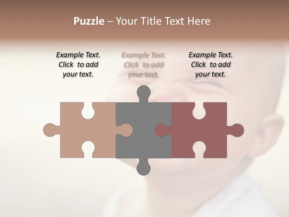 A Baby Laughing With His Eyes Closed PowerPoint Template