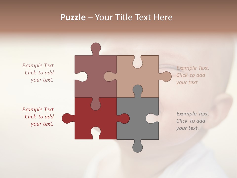 A Baby Laughing With His Eyes Closed PowerPoint Template