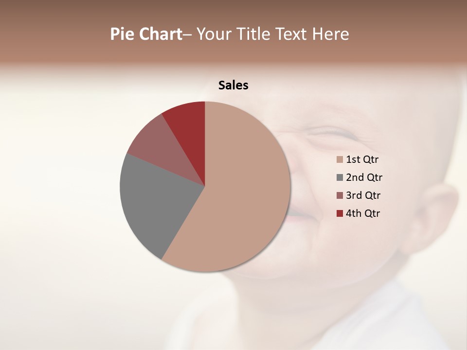 A Baby Laughing With His Eyes Closed PowerPoint Template