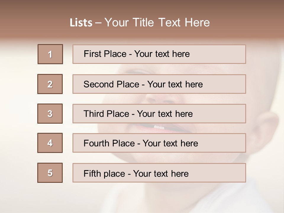A Baby Laughing With His Eyes Closed PowerPoint Template