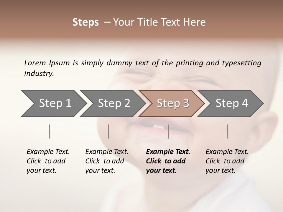 A Baby Laughing With His Eyes Closed PowerPoint Template