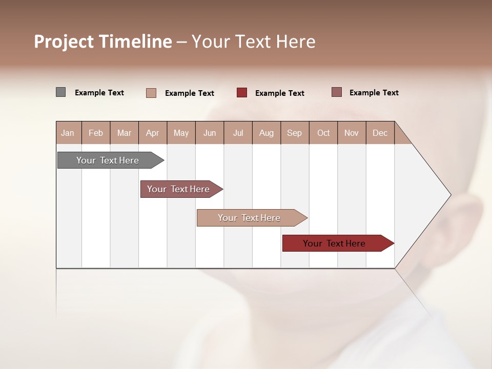 A Baby Laughing With His Eyes Closed PowerPoint Template