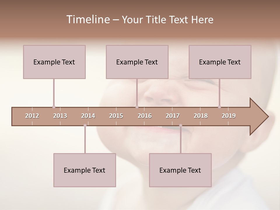 A Baby Laughing With His Eyes Closed PowerPoint Template
