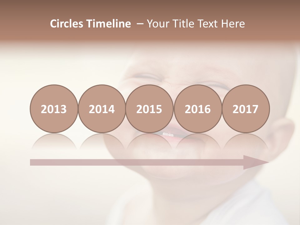 A Baby Laughing With His Eyes Closed PowerPoint Template