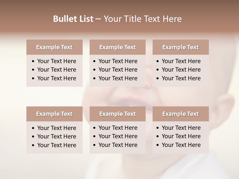 A Baby Laughing With His Eyes Closed PowerPoint Template