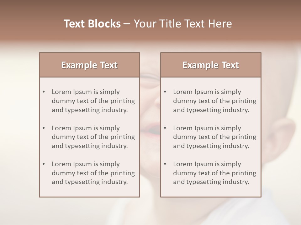 A Baby Laughing With His Eyes Closed PowerPoint Template