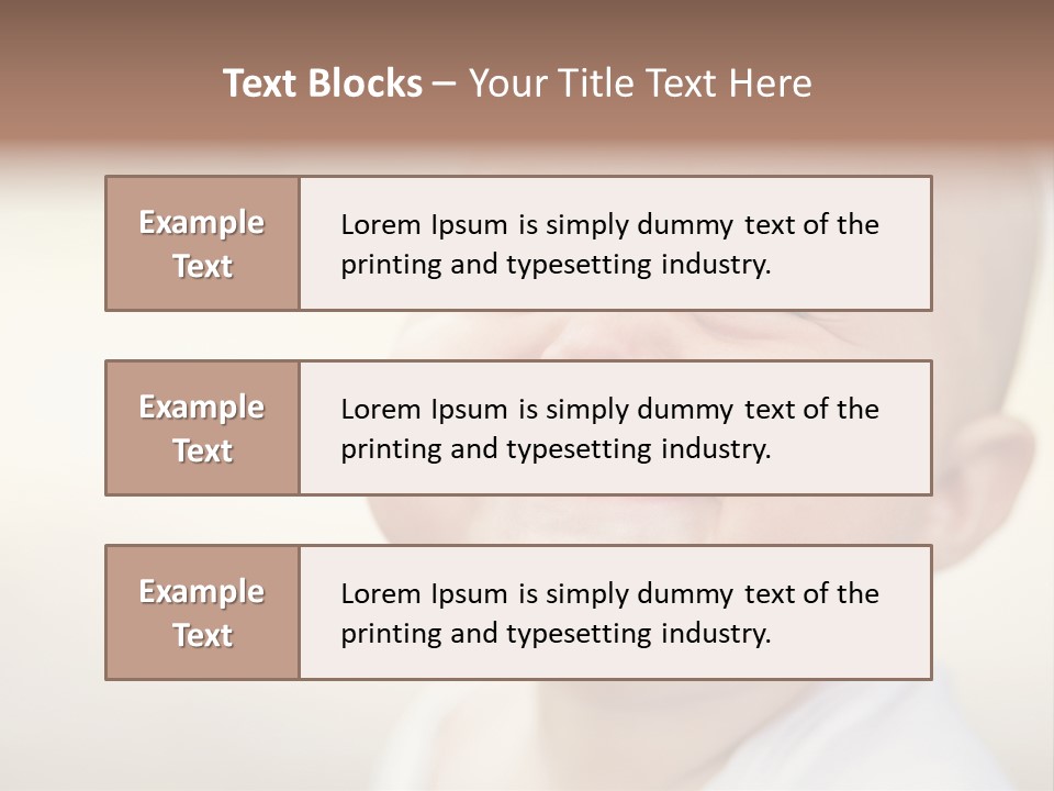 A Baby Laughing With His Eyes Closed PowerPoint Template