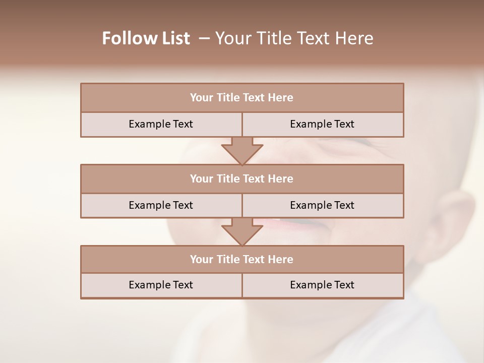 A Baby Laughing With His Eyes Closed PowerPoint Template