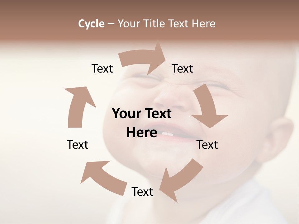 A Baby Laughing With His Eyes Closed PowerPoint Template