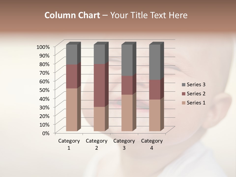 A Baby Laughing With His Eyes Closed PowerPoint Template