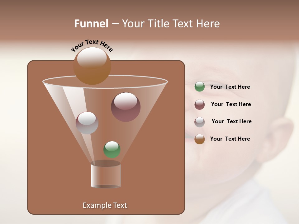 A Baby Laughing With His Eyes Closed PowerPoint Template