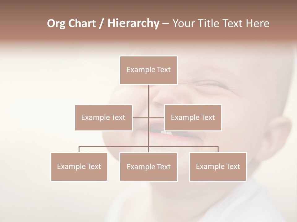A Baby Laughing With His Eyes Closed PowerPoint Template