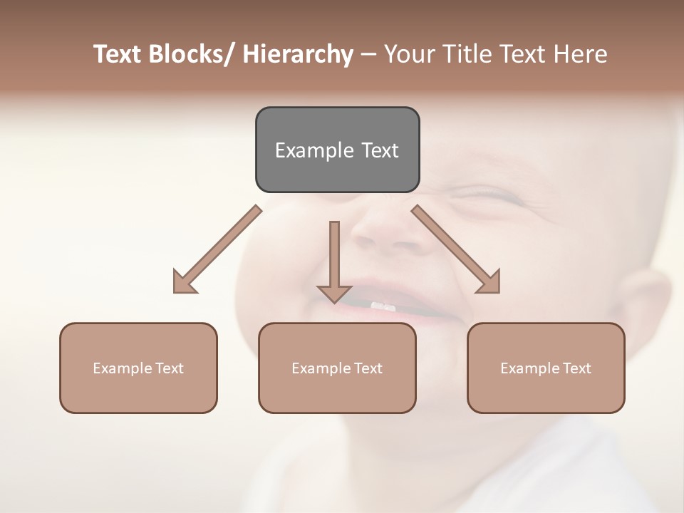 A Baby Laughing With His Eyes Closed PowerPoint Template