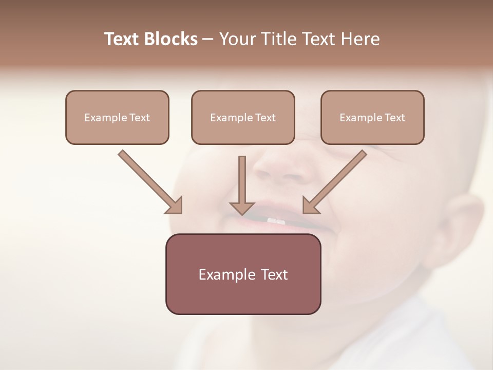 A Baby Laughing With His Eyes Closed PowerPoint Template