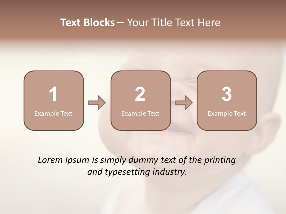 A Baby Laughing With His Eyes Closed PowerPoint Template