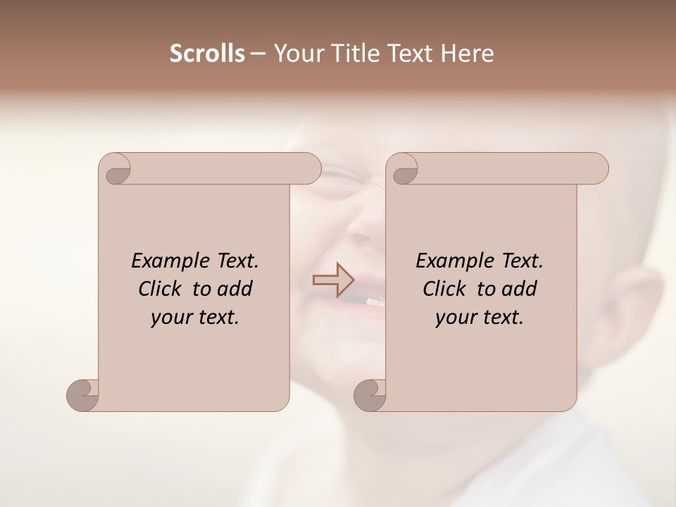 A Baby Laughing With His Eyes Closed PowerPoint Template