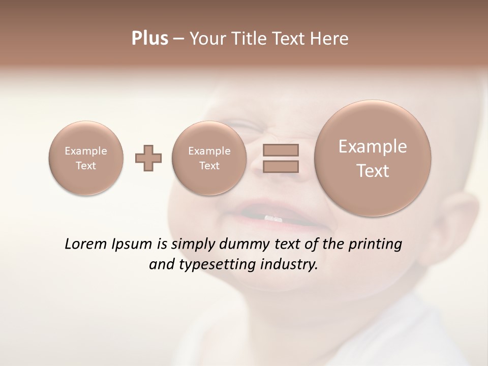 A Baby Laughing With His Eyes Closed PowerPoint Template