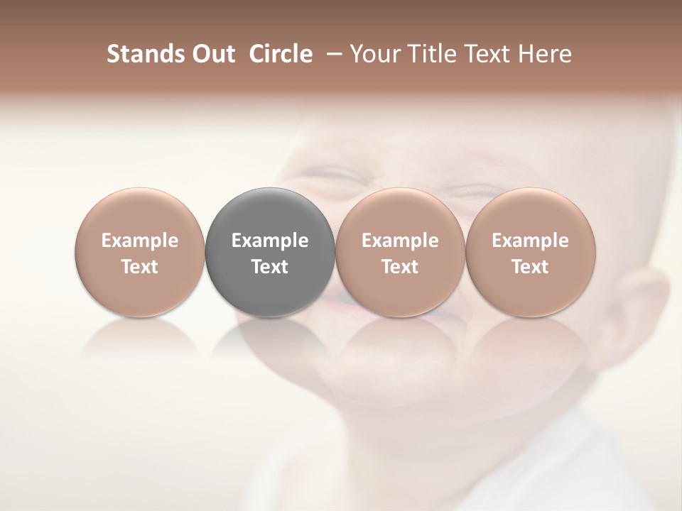 A Baby Laughing With His Eyes Closed PowerPoint Template