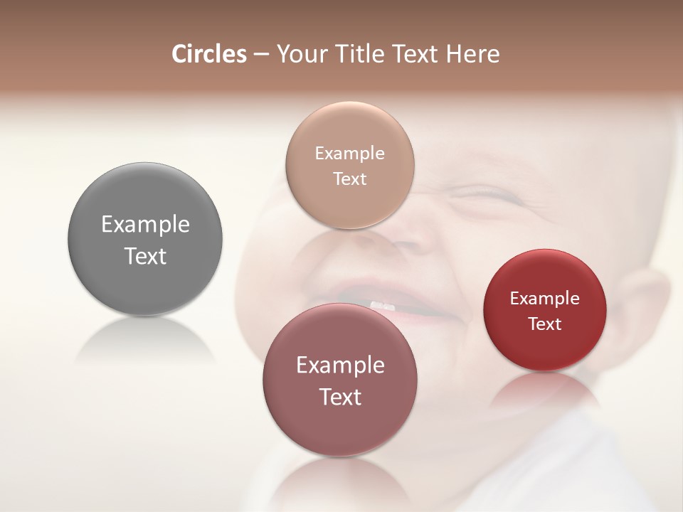 A Baby Laughing With His Eyes Closed PowerPoint Template