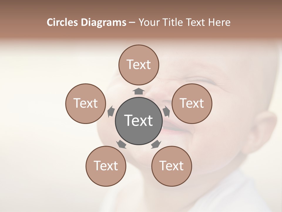 A Baby Laughing With His Eyes Closed PowerPoint Template