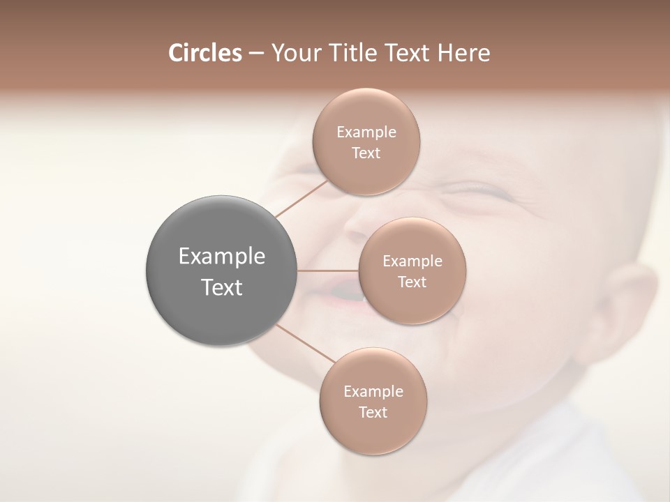 A Baby Laughing With His Eyes Closed PowerPoint Template