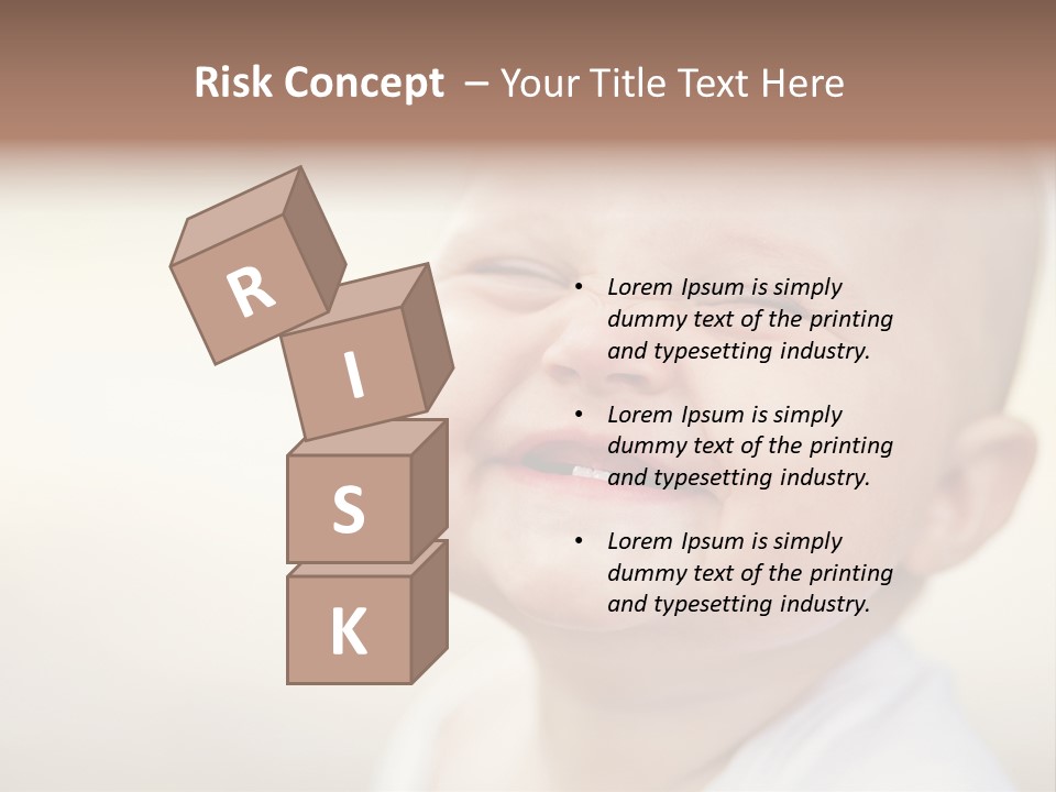 A Baby Laughing With His Eyes Closed PowerPoint Template