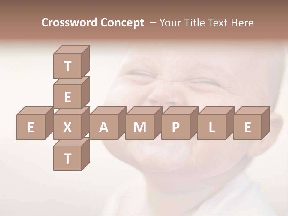 A Baby Laughing With His Eyes Closed PowerPoint Template