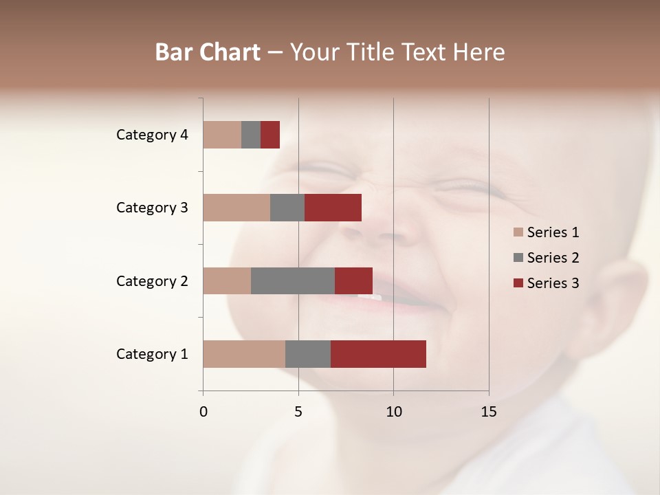 A Baby Laughing With His Eyes Closed PowerPoint Template