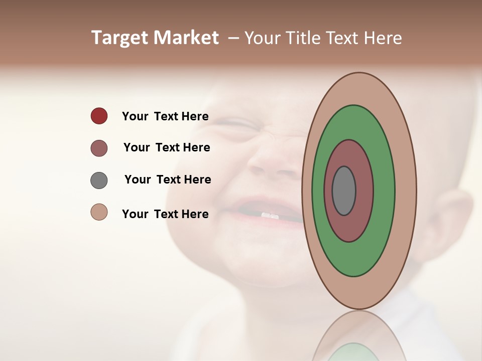 A Baby Laughing With His Eyes Closed PowerPoint Template