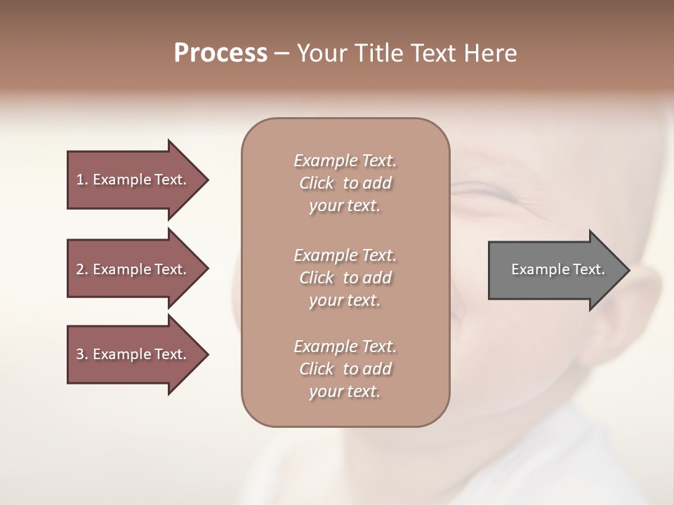 A Baby Laughing With His Eyes Closed PowerPoint Template