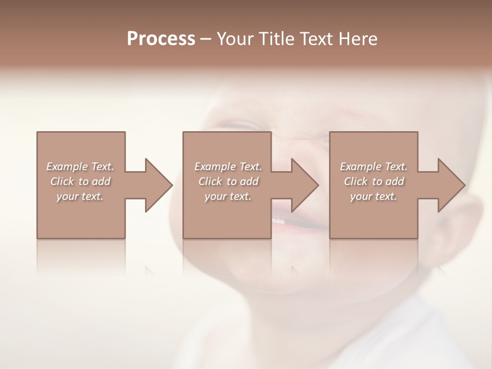 A Baby Laughing With His Eyes Closed PowerPoint Template