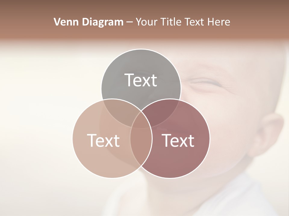 A Baby Laughing With His Eyes Closed PowerPoint Template