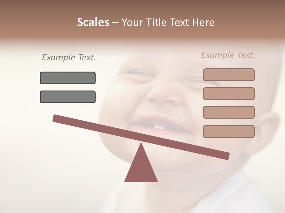 A Baby Laughing With His Eyes Closed PowerPoint Template