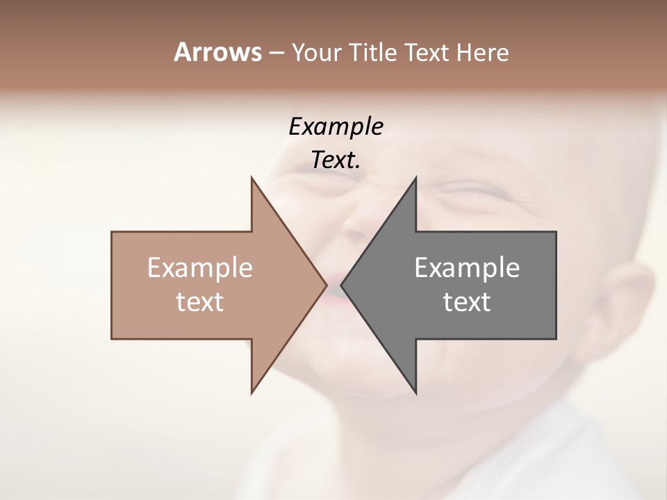 A Baby Laughing With His Eyes Closed PowerPoint Template