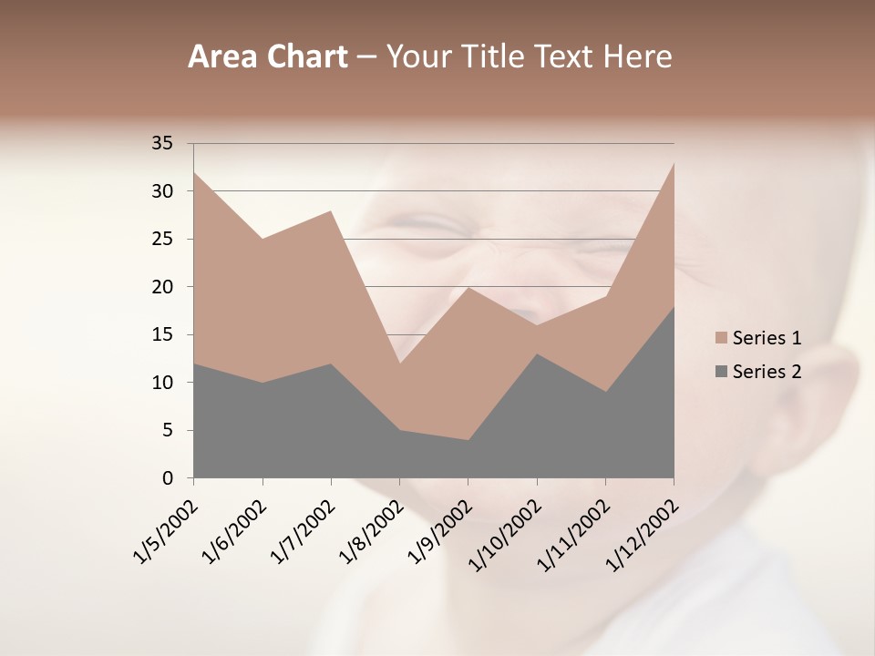 A Baby Laughing With His Eyes Closed PowerPoint Template