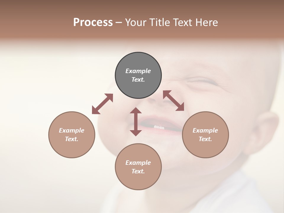 A Baby Laughing With His Eyes Closed PowerPoint Template