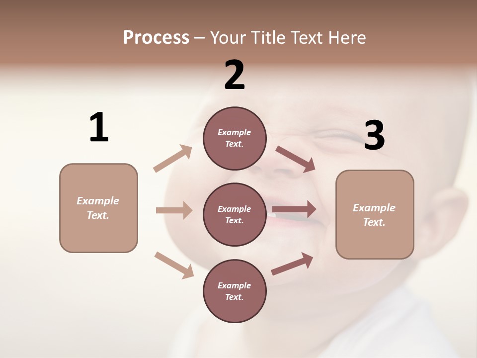 A Baby Laughing With His Eyes Closed PowerPoint Template