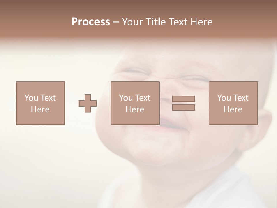 A Baby Laughing With His Eyes Closed PowerPoint Template