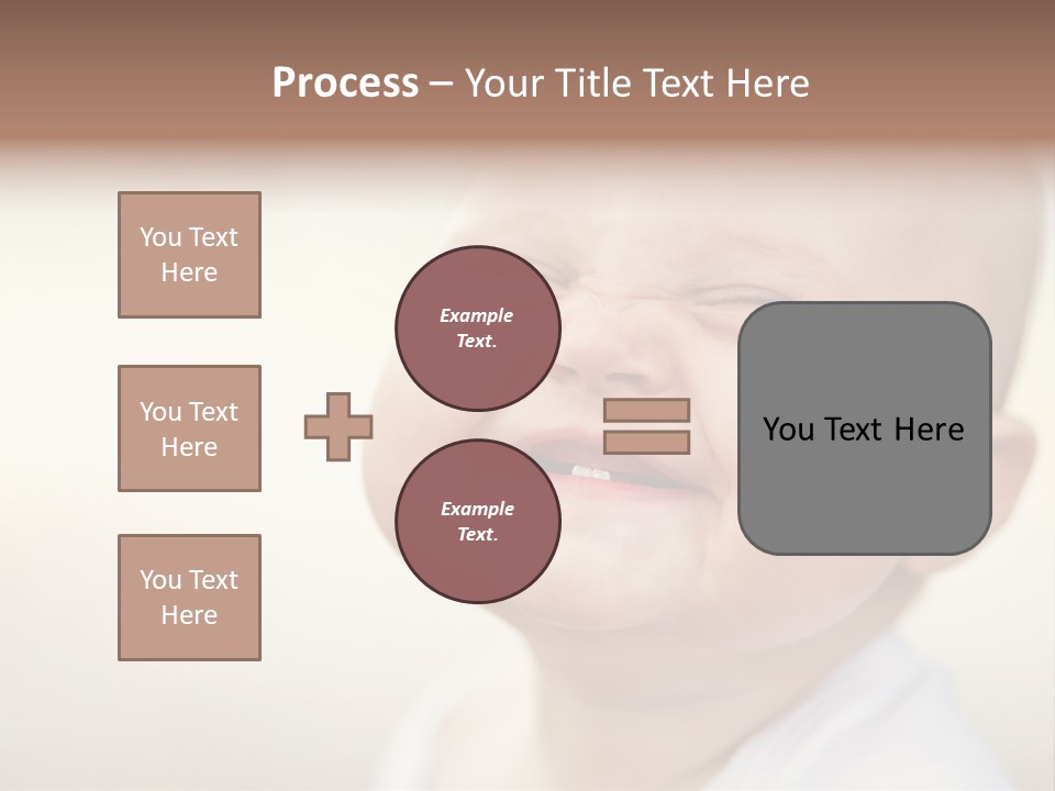 A Baby Laughing With His Eyes Closed PowerPoint Template