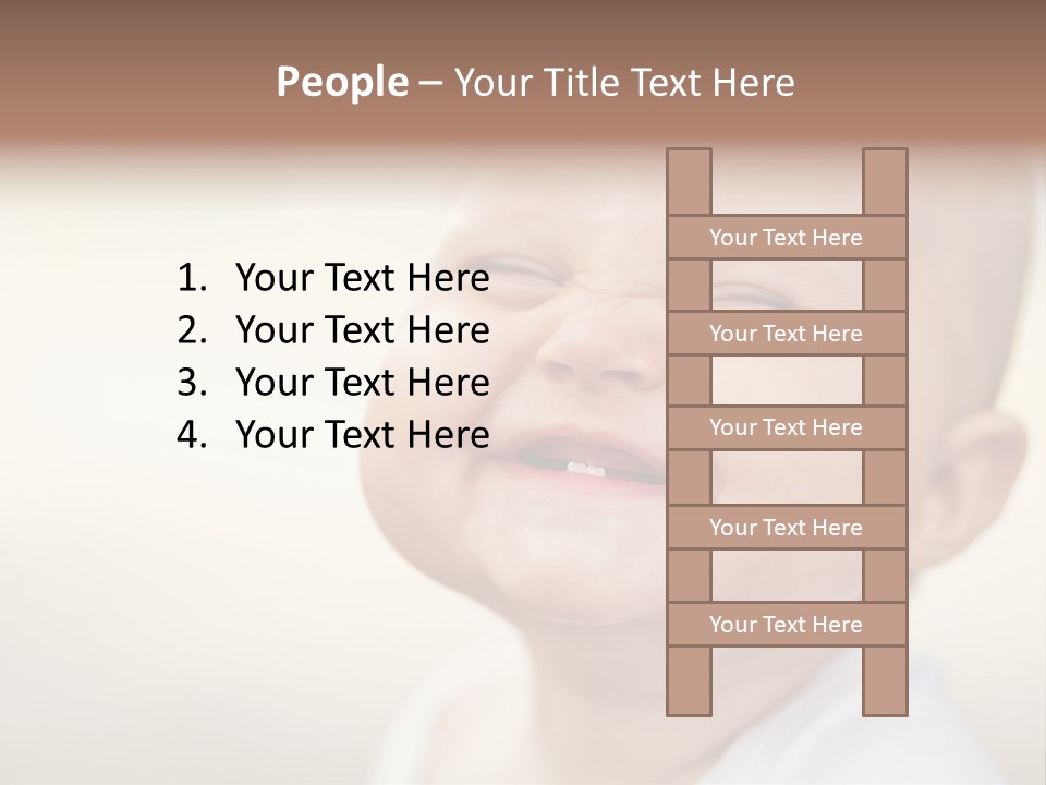 A Baby Laughing With His Eyes Closed PowerPoint Template