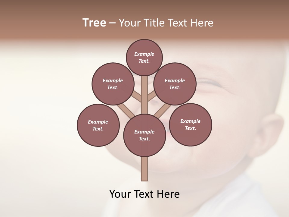 A Baby Laughing With His Eyes Closed PowerPoint Template