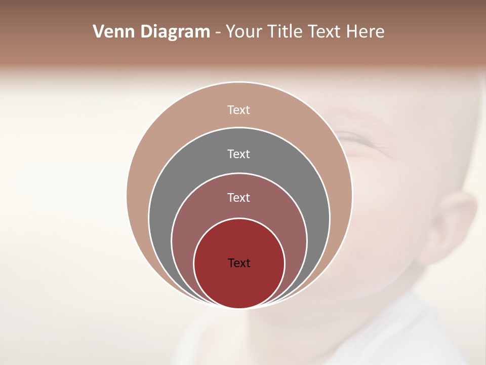 A Baby Laughing With His Eyes Closed PowerPoint Template