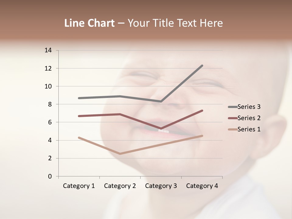 A Baby Laughing With His Eyes Closed PowerPoint Template