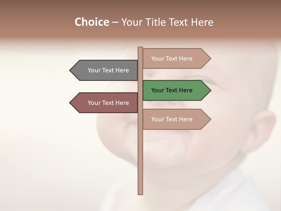 A Baby Laughing With His Eyes Closed PowerPoint Template