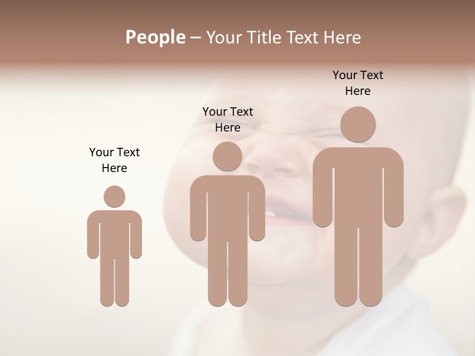 A Baby Laughing With His Eyes Closed PowerPoint Template