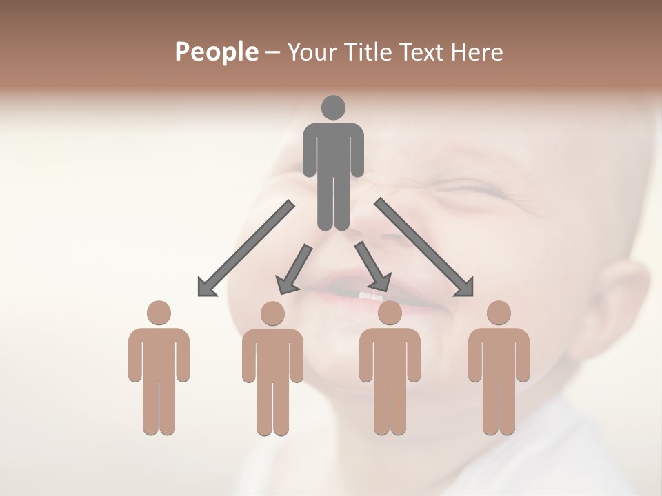 A Baby Laughing With His Eyes Closed PowerPoint Template