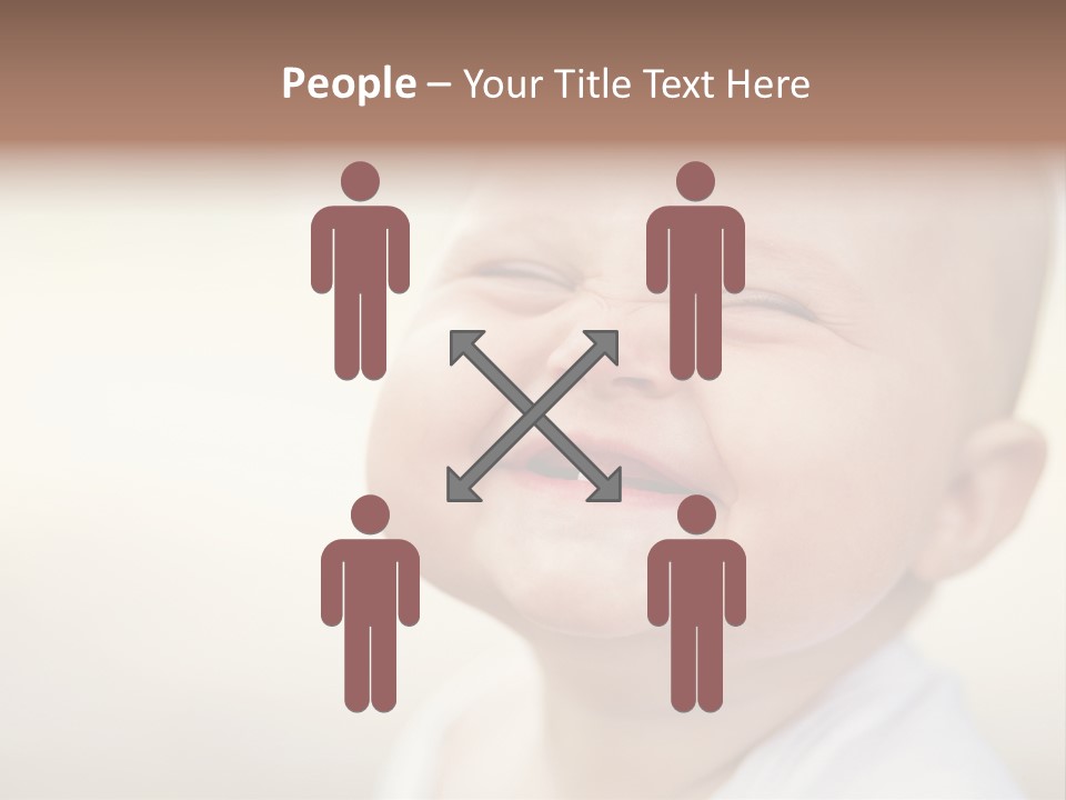 A Baby Laughing With His Eyes Closed PowerPoint Template