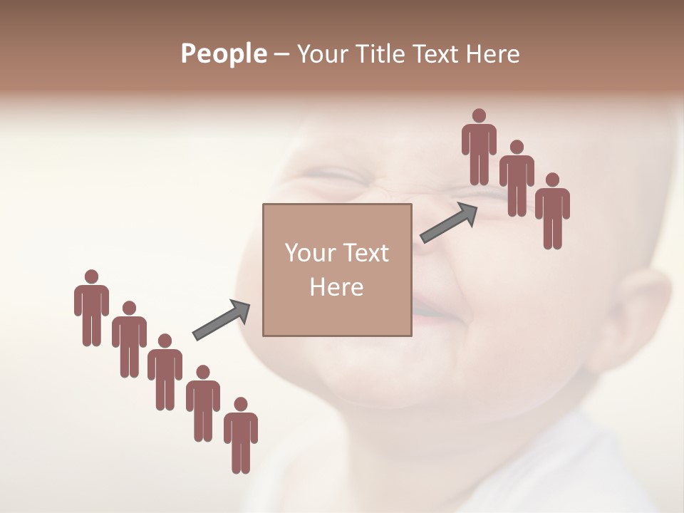 A Baby Laughing With His Eyes Closed PowerPoint Template