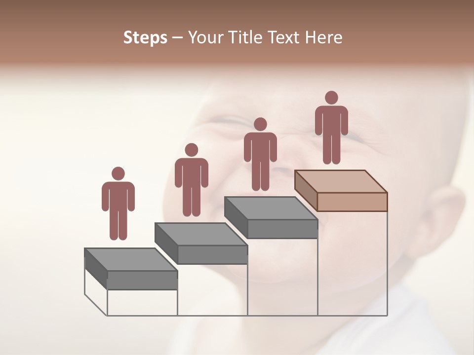 A Baby Laughing With His Eyes Closed PowerPoint Template